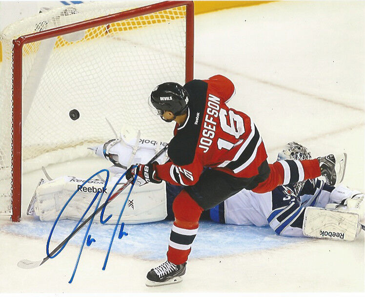 New Jersey Devils Jacob Josefson Signed Autographed 8x10 Photo Poster painting COA A