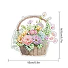 2Pcs Diamond Painting Flower Basket Diamond Art Pendant Wall Decor
