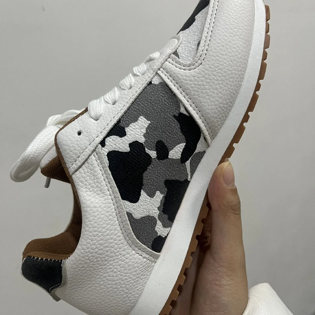 Breakj Breakj Spring And Autumn New Large-Size Leopard-Print Casual Single-Shoe Women's Flat-Bottomed Sports Casual Shoes Wish