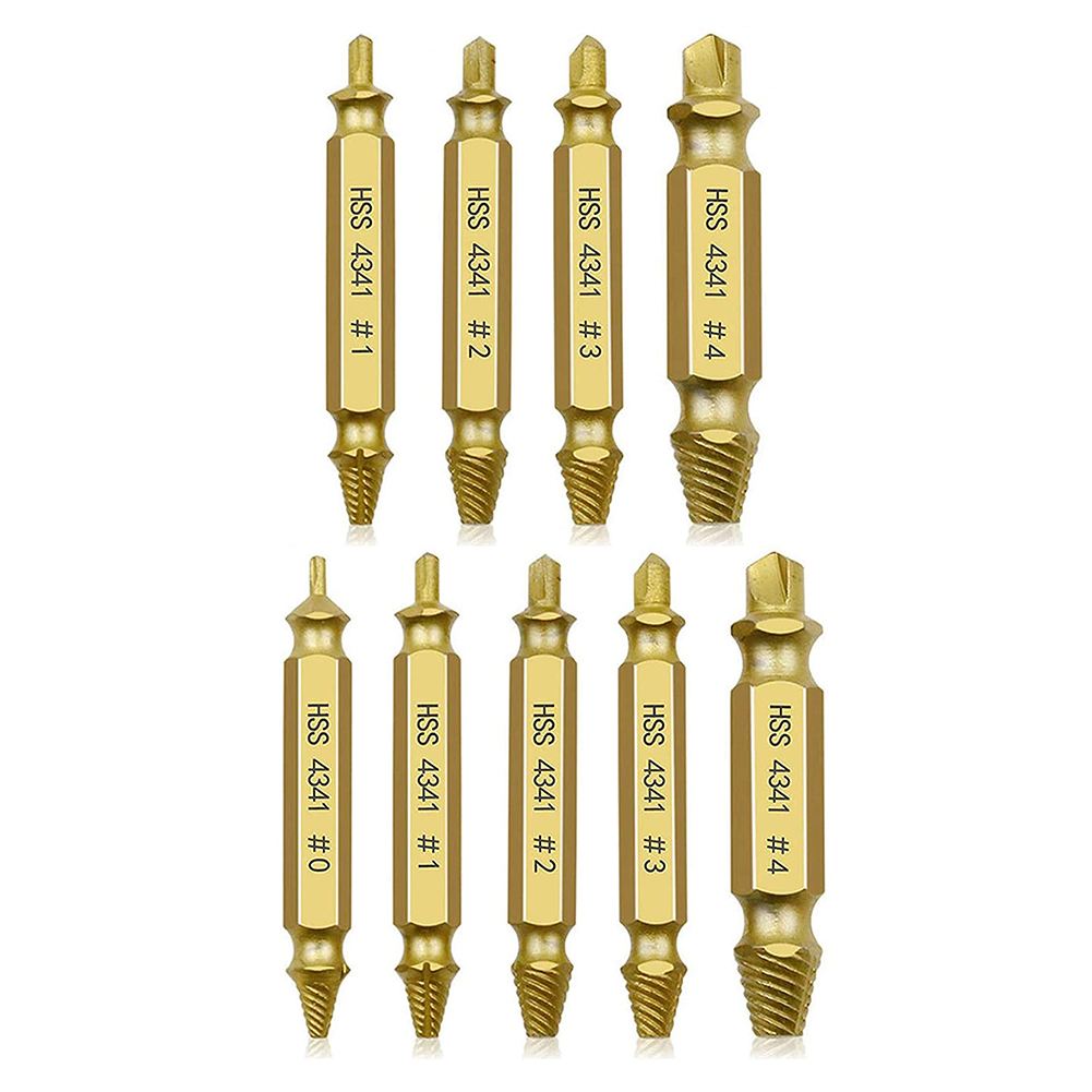 

Double Head Damaged Screw Bolt Extractor Speed Out Drill Bits Tool Remover, 5pc, 501 Original