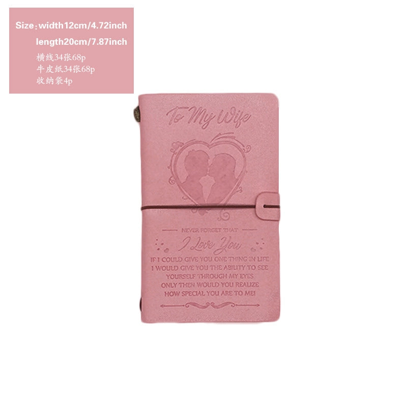 Creative Letter Imitation Leather Stationery Travel Journal Book Notebook