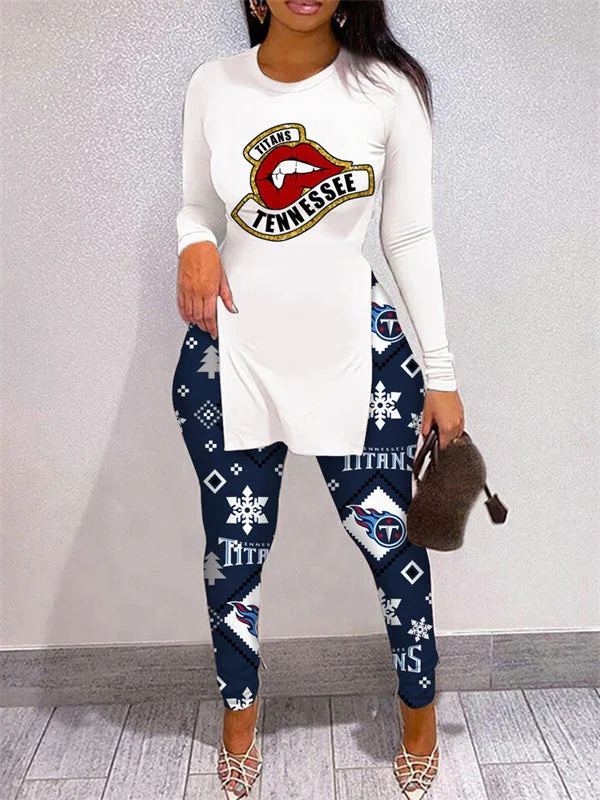 Tennessee Titans
Limited Edition High Slit Shirts And Leggings Two-Piece Suits