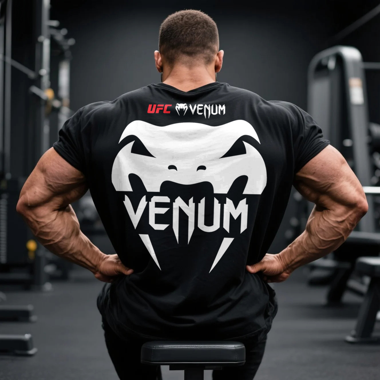  Men's Athletic T-Shirt with Bold Logo Design for Fitness Enthusiasts