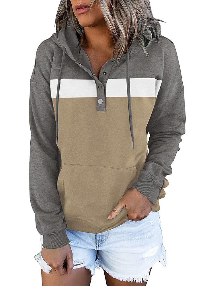 Women Half Sleeve V-neck Solid Color Dress