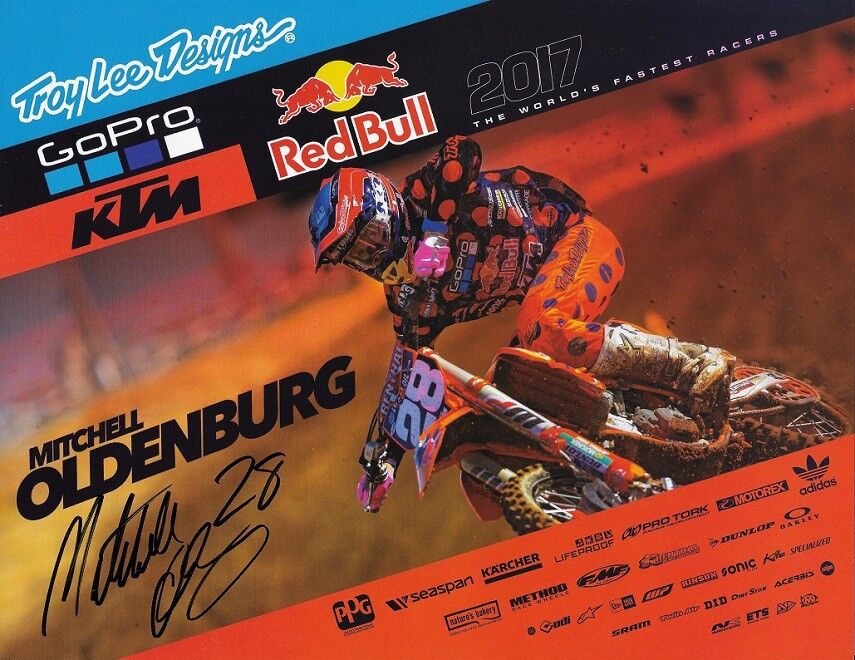 *MITCHELL OLDENBURG*SIGNED*AUTOGRAPHED*PICTURE*KTM*RED BULLSUPERCROSS*COA*