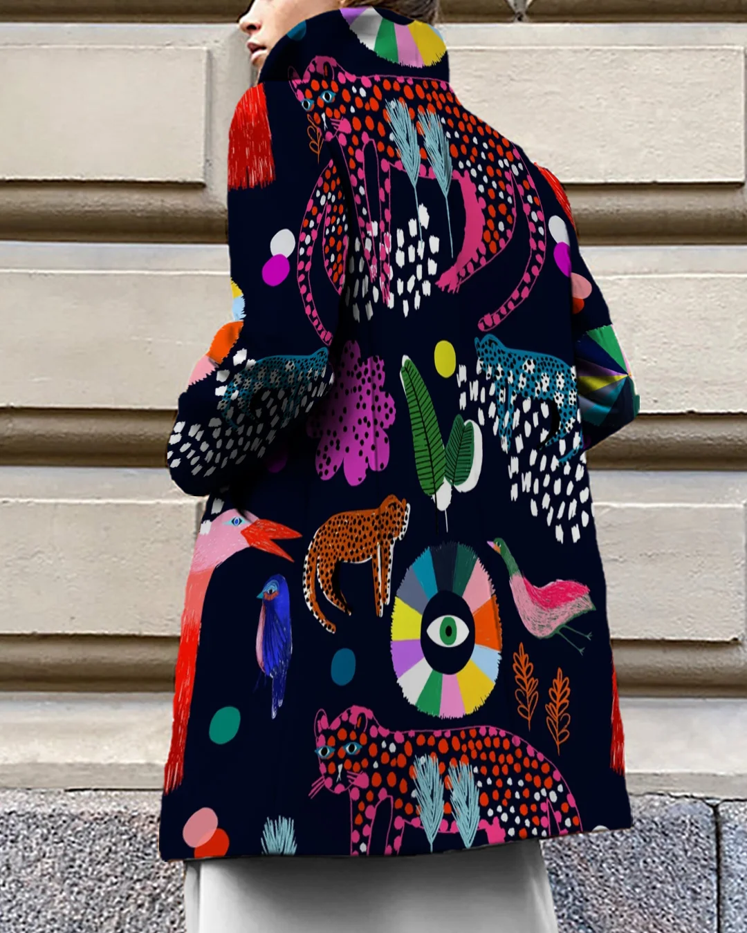 Women's Fashion Painted Casual Coat bad5