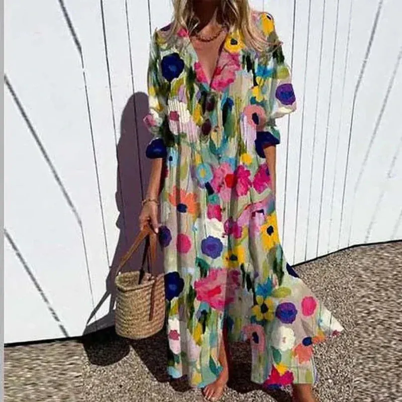 Erma - Vibrant Bloom Dress