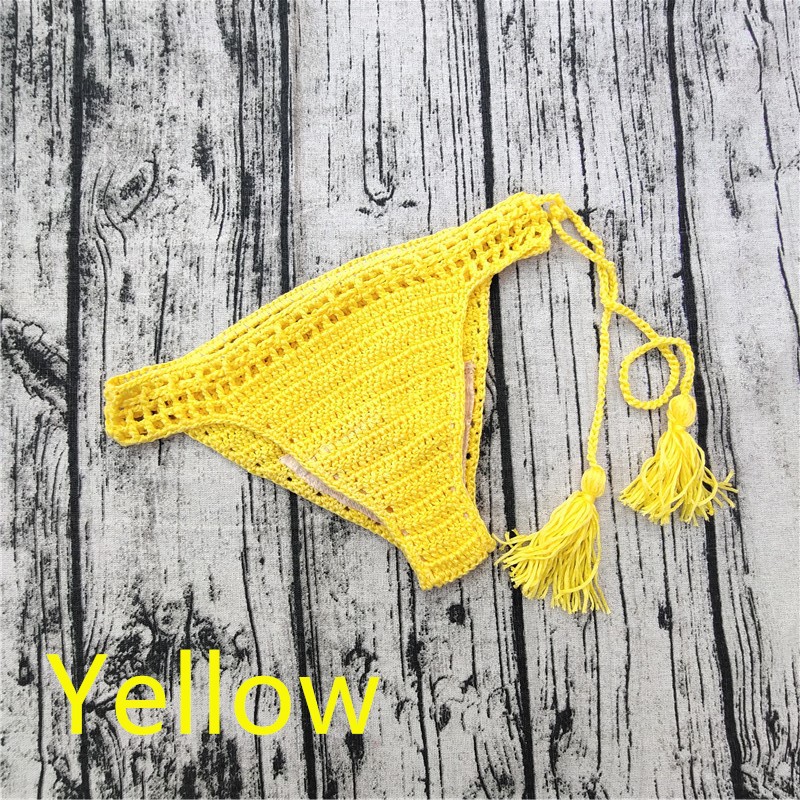 Men's Kintted Crochet Short Swim Trunk Sunbathing Brief