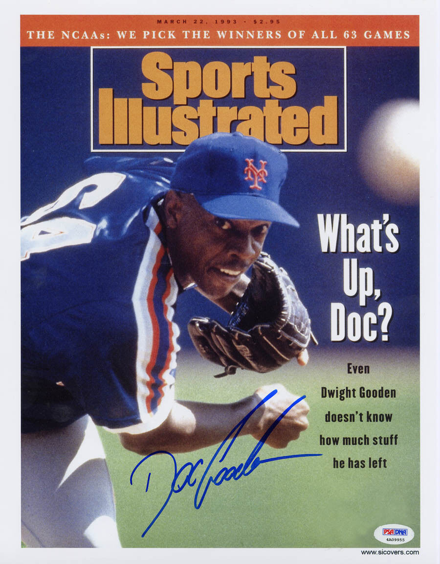 Dwight Gooden SIGNED Sports Illustrated Print New York Mets PSA/DNA AUTOGRAPHED