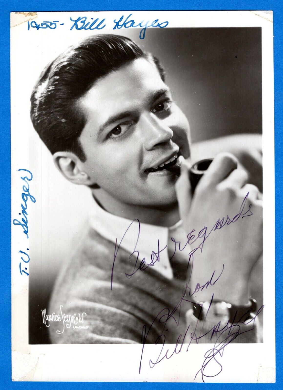 Bill Hayes Actor Singer Hand Signed Autograph 5x7 Vintage Photo Poster painting