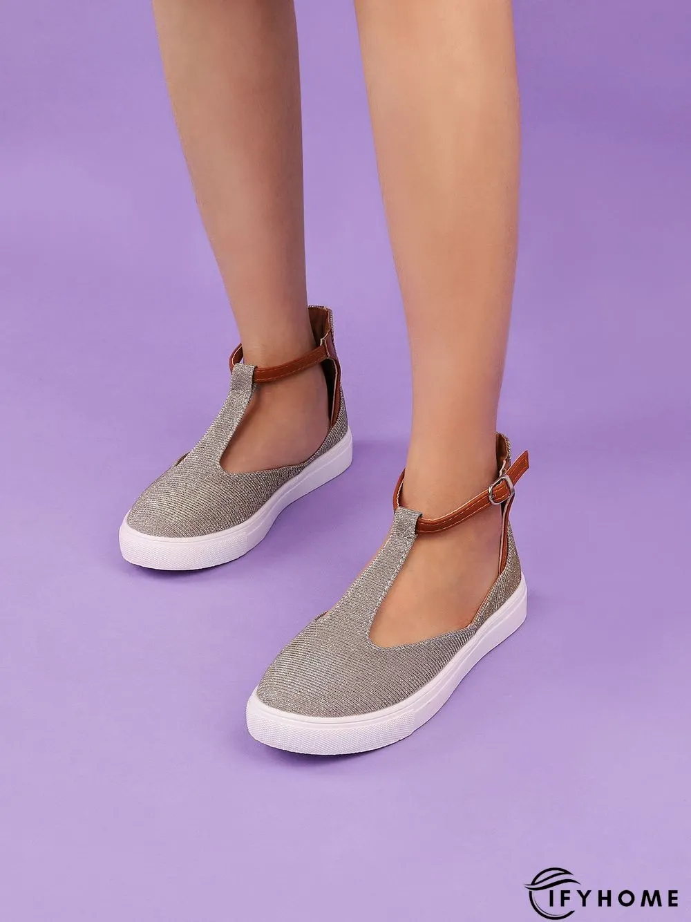 Summer Sandals Round Toe Shoes with Adjustable Buckle | IFYHOME
