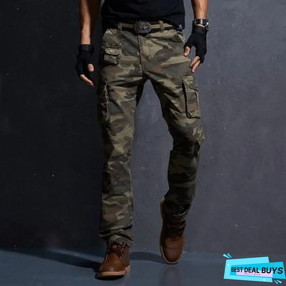 Men Casual Pants Military Tactical Camouflage Homme Slim Fit Cargo Pants