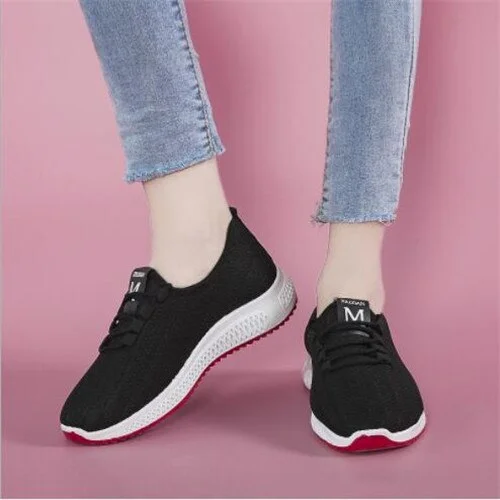 Women Platform Sneakers 2020 New Spring Fashion Women Casual Shoes Breathable Mesh Shoes Woman Black Sneakers Tenis Feminino