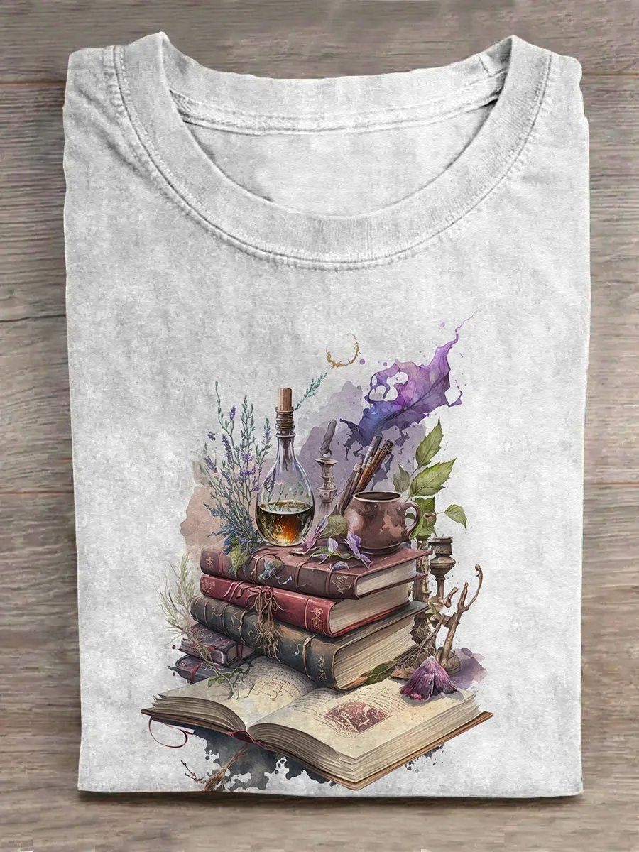 Eagerlys Books and Wine T-shirt Eagerlys