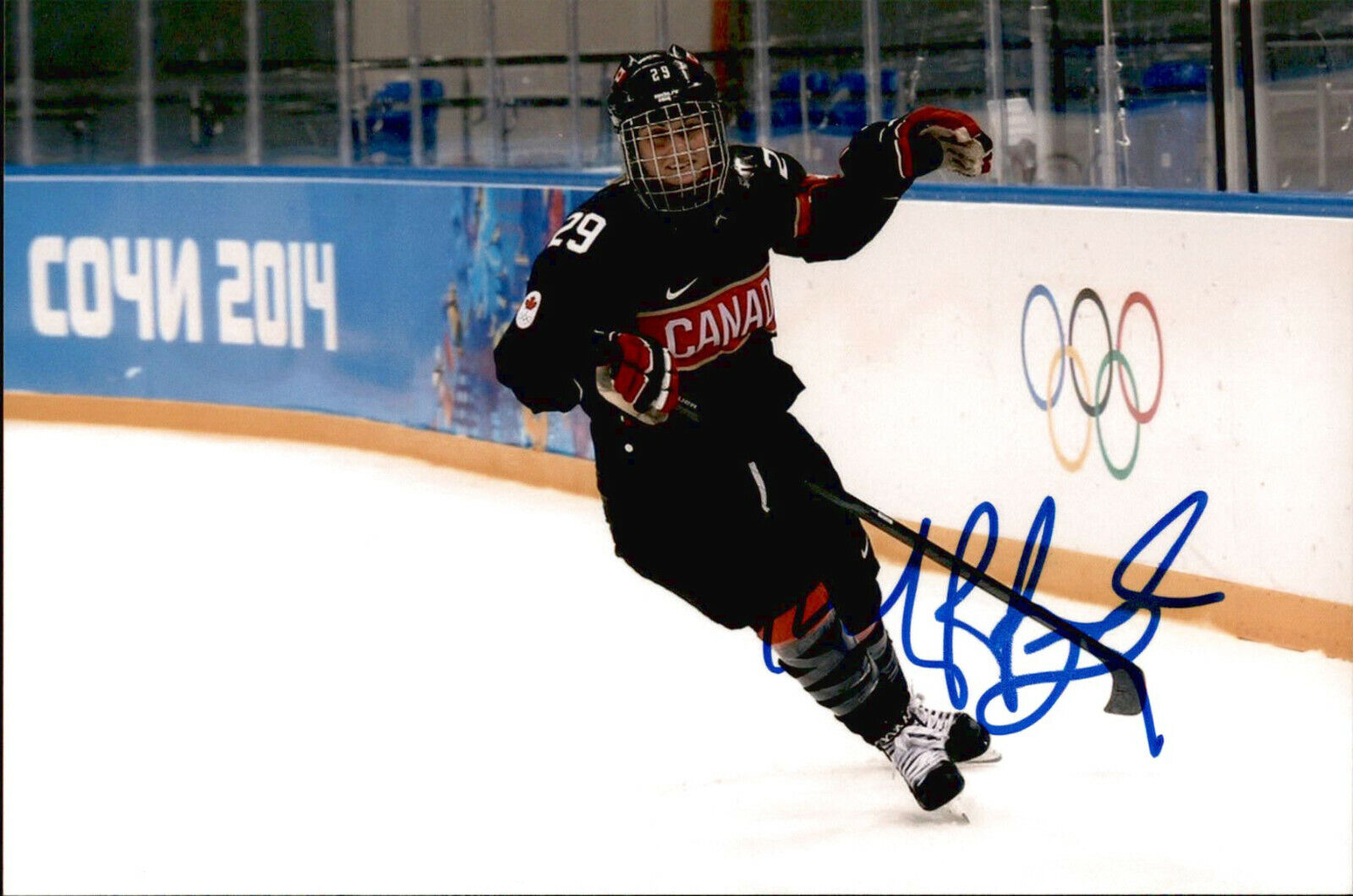 Marie Philip Poulin SIGNED 4x6 Photo Poster painting TEAM CANADA WOMEN'S / OLYMPIC GOLD MEDAL