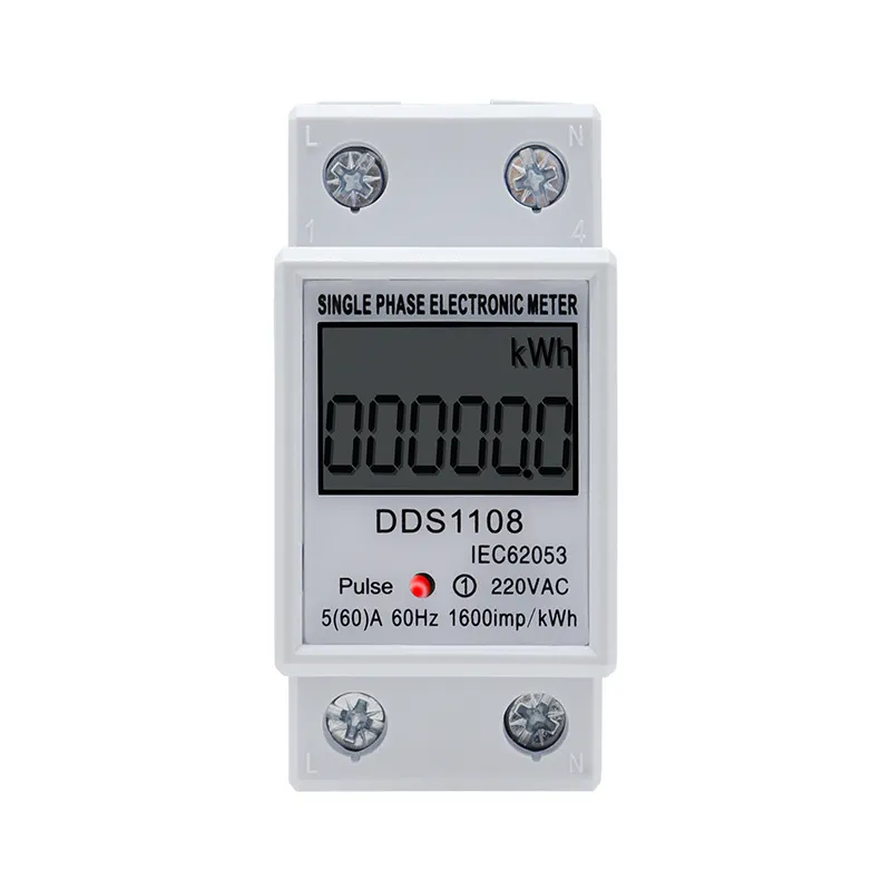 (COD) Taiye DDS1108 Single-Phase Smart Electric Meter Rail-Mounted Electricity Meter Household Energy Meter High-Precision Miniature 2P Home Tools bailitool 