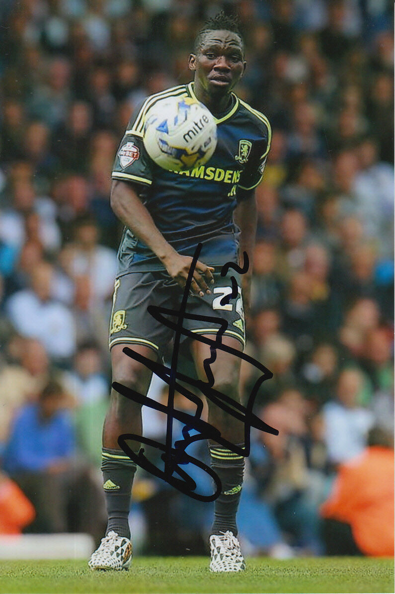 MIDDLESBROUGH HAND SIGNED KENNETH OMERUO 6X4 Photo Poster painting 1.