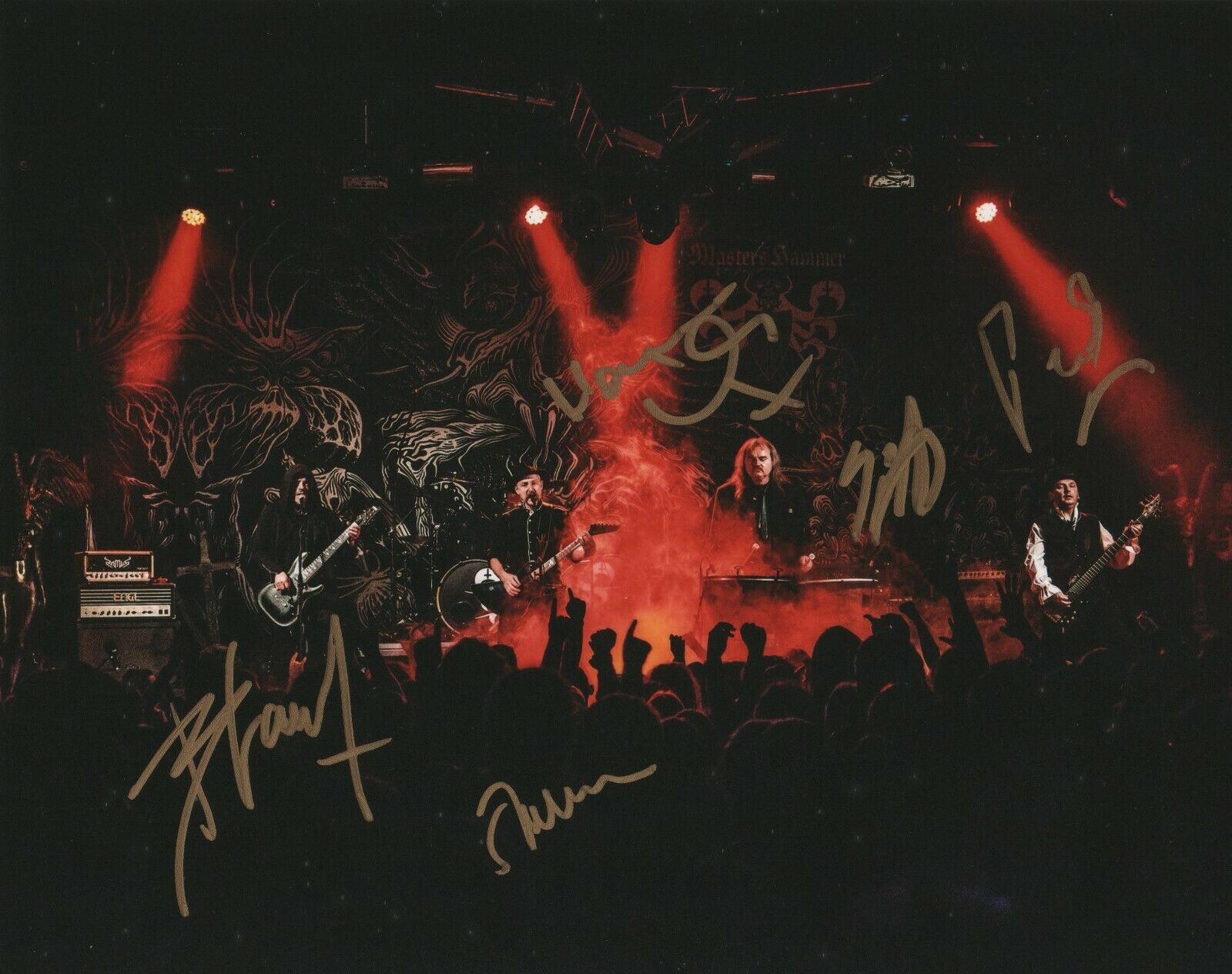 Master's Hammer band REAL hand SIGNED Photo Poster painting #2 COA Autographed by 5 members