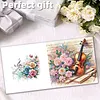 6Pcs Musical Instrument DIY Diamond Painting Greeting Card Set with Envelopes Crystal Painting Art Greeting Cards for Beginner Adult Holiday Gifts