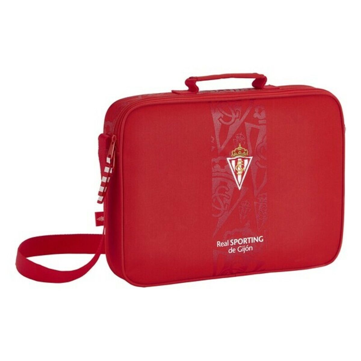School Satchel Real Sporting de Gij&oacute;n Red (38 x 28 x 6 cm)