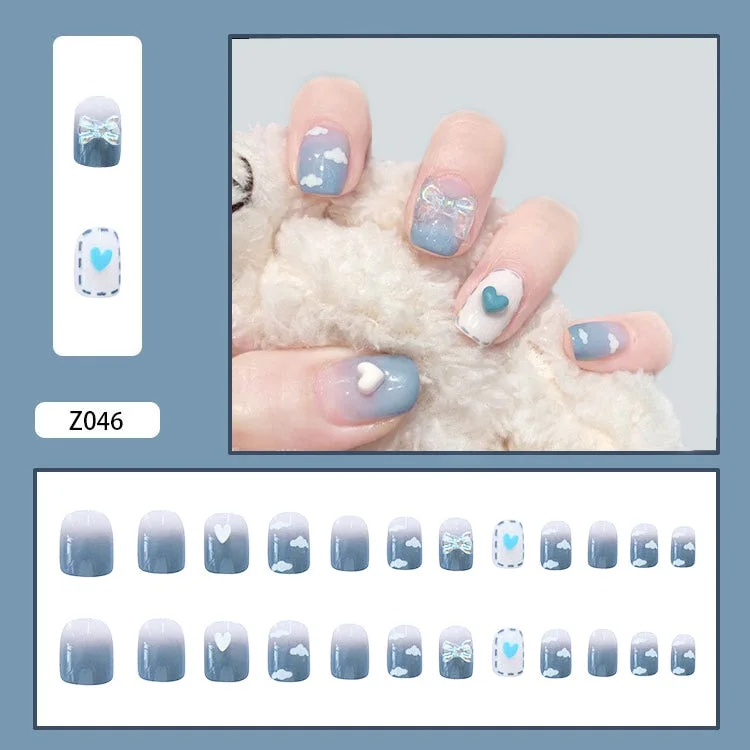 24Pcs/Set 3D Butterfly Three Dimensional Bow Bride Fresh and Elegant White Wear Remov DIY Manicure Nail Art Tools-Nail Inspo