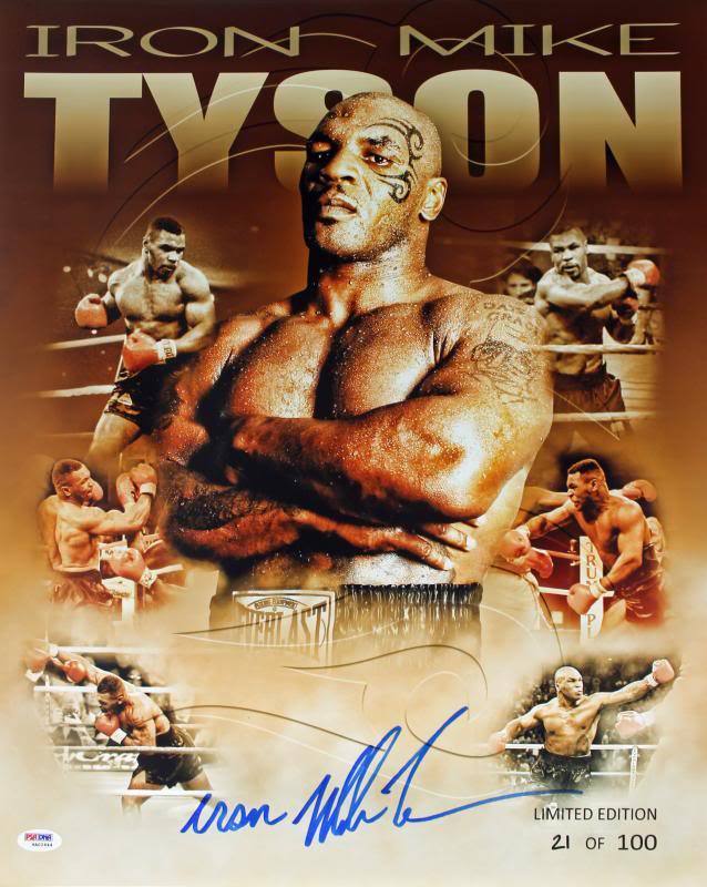 Iron' Mike Tyson Signed Authentic 16X20 Ltd Ed. Collage Photo Poster painting PSA/DNA ITP