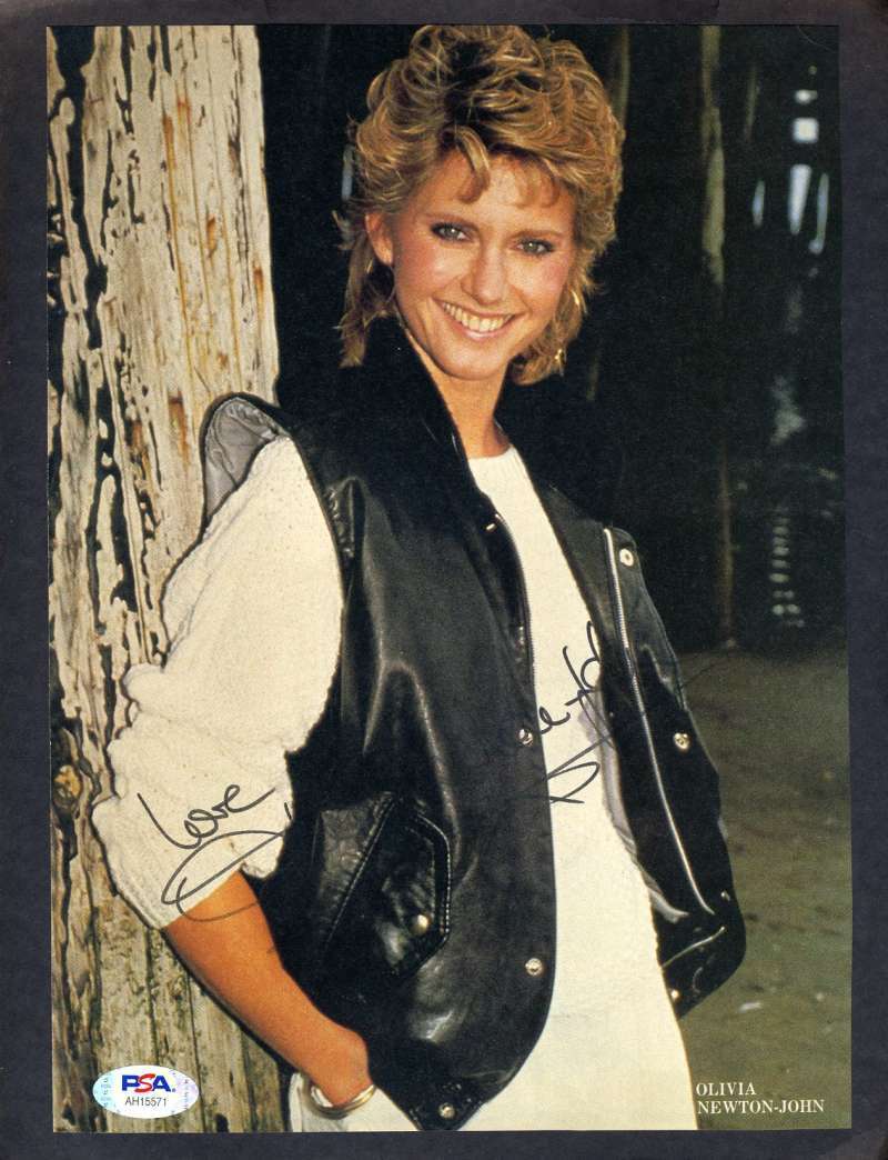 Olivia Newton John PSA DNA Coa Hand Signed 8x10 Vintage Photo Poster painting Autograph