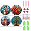 4pcs Diamond Painting -DIY Round Drill Christmas Atmosphere