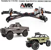 AMK RC Frame 313mm Wheelbase Metal Chassis Frame with 2 Speed Transmission Reversed Front Axle for 1/10 RC Crawler Axial SCX10 II 90046 EX86100