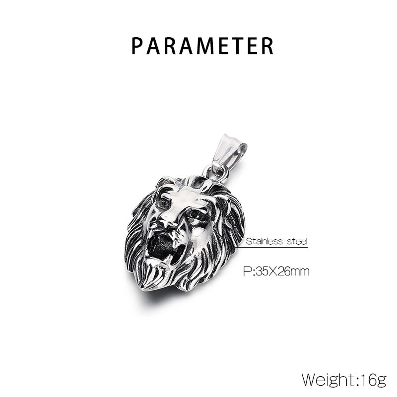 1 Piece 304 Stainless Steel 18K Gold Plated Lion’s Head Pendant