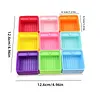 9-Square Diamond Art Painting Tray 3D Printed Colorful Rhinestone Tray Organizer Lightweight & Portable for DIY Crafts Nail Dotting Tools (Multicolor)