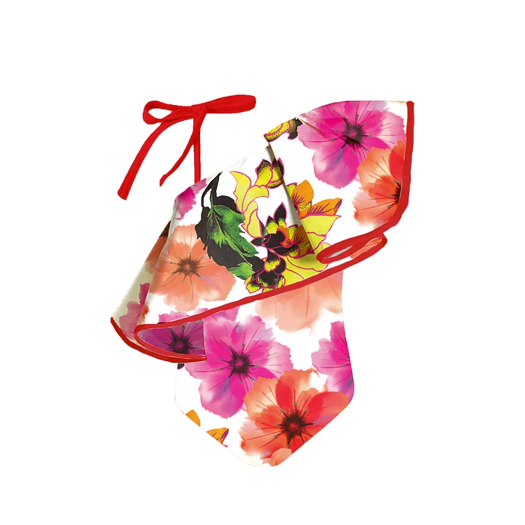 Kid 90cm-120cm  One Shoulder One Piece Swimsuits(Shipped on Sep 10th)
