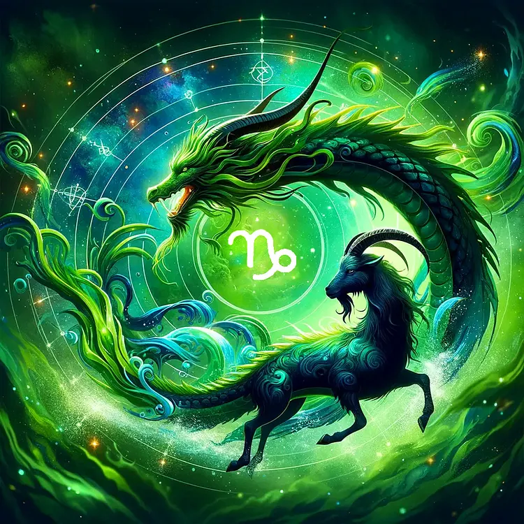Twelve Zodiac Signs Capricorn 30*30CM (Canvas) Full Round Drill Diamond Painting gbfke