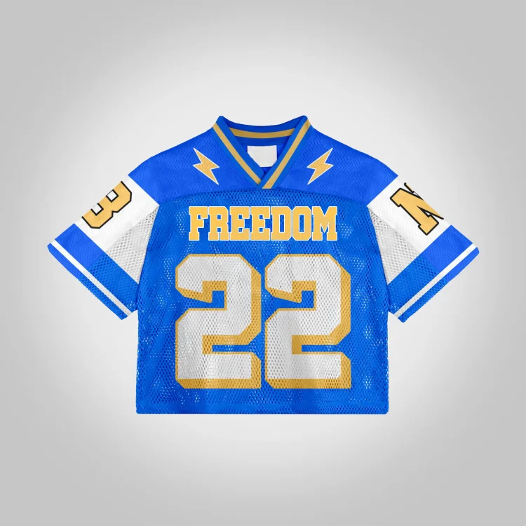 Vintage Freedom 22 Graphics Blokecore Blokette Jerseyfit V-neck T-shirt