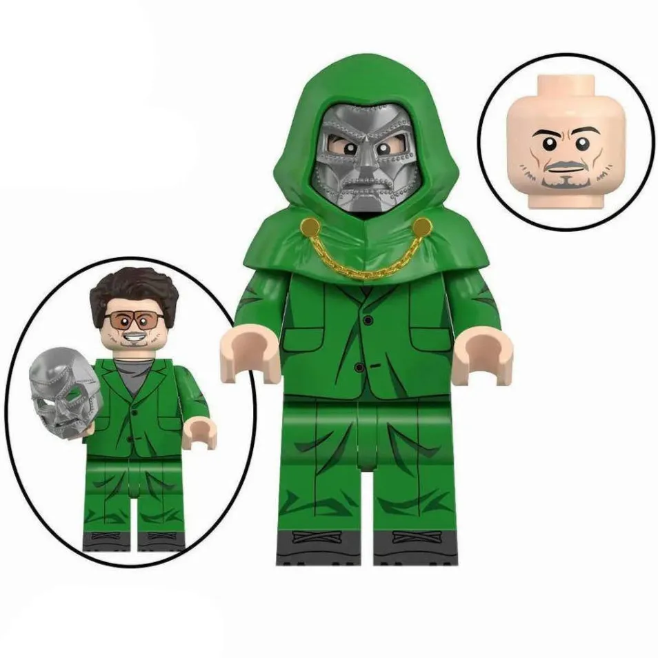 Dr Doom (SDCC) Custom Marvel Supervillain Minifigure Minifigure Bricks monstertoys