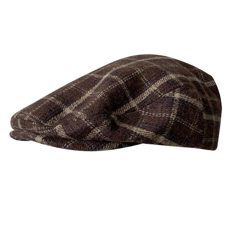 THE PEAKY Marl Flat Hat Brixto-Harris Tweed