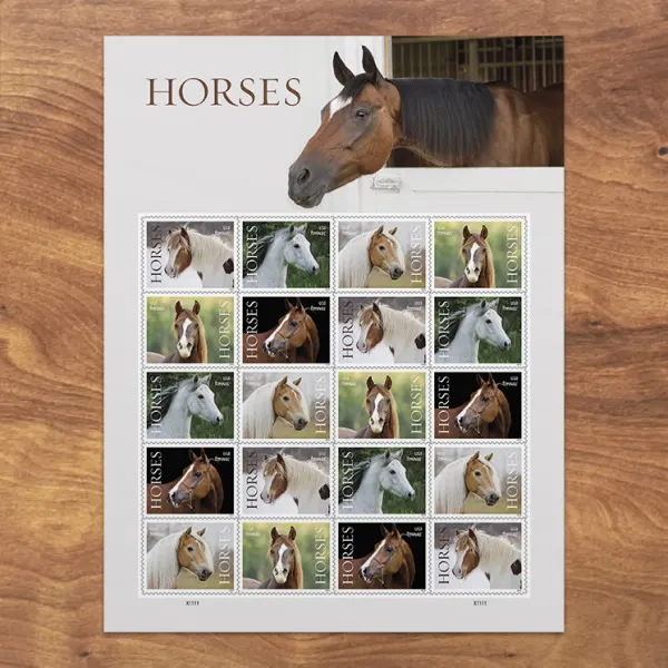 2024  Forever Stamps Imperforate Horses
