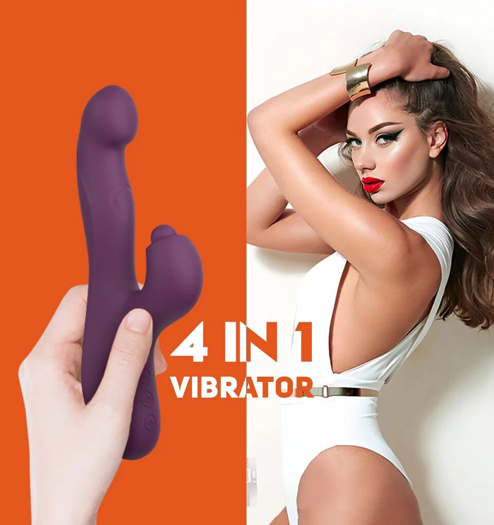 4-in-1 Rabbit G-Spot Vibrator with Heating Function