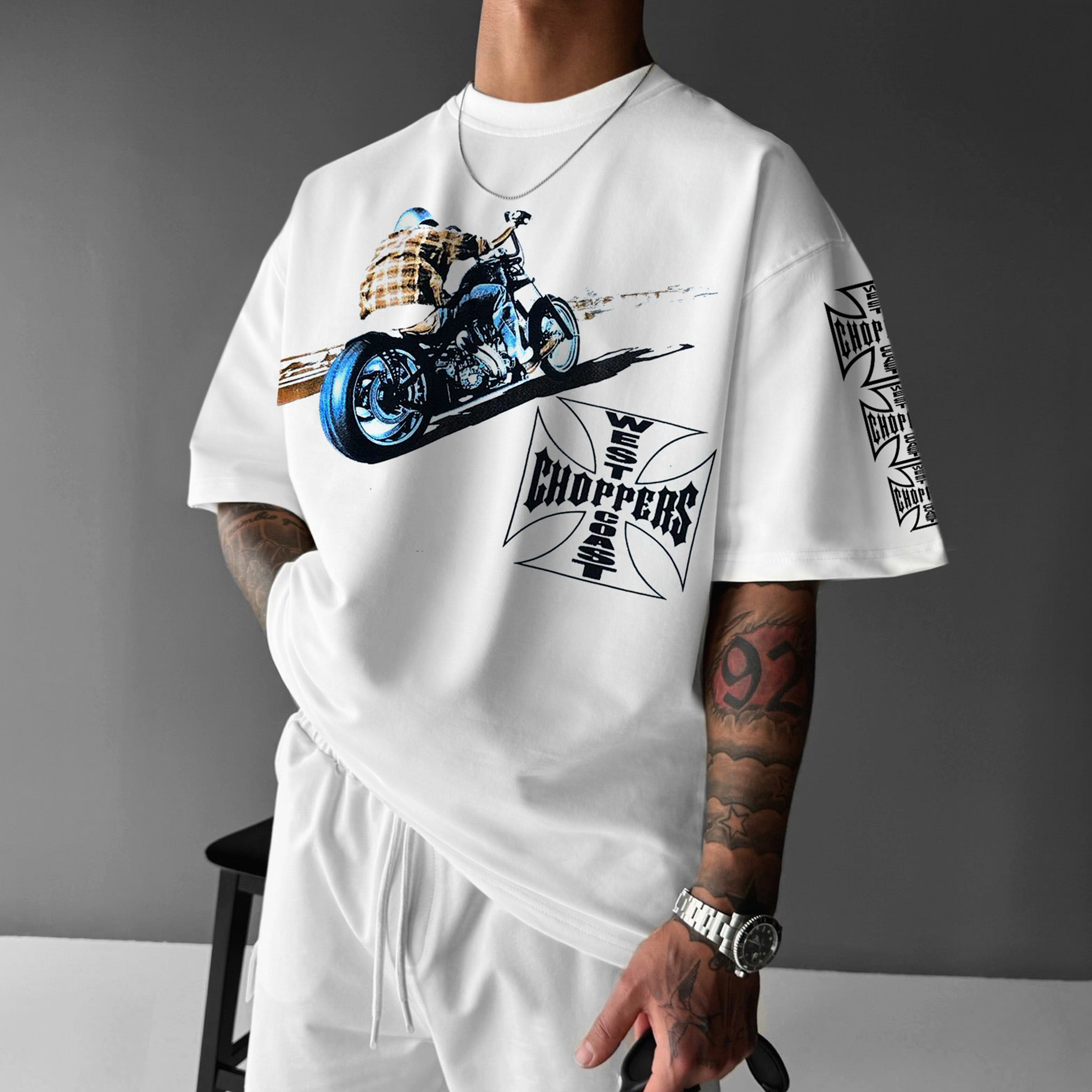 Unisex Casual West Coast Helicopter T-Shirt / TECHWEAR CLUB / Techwear