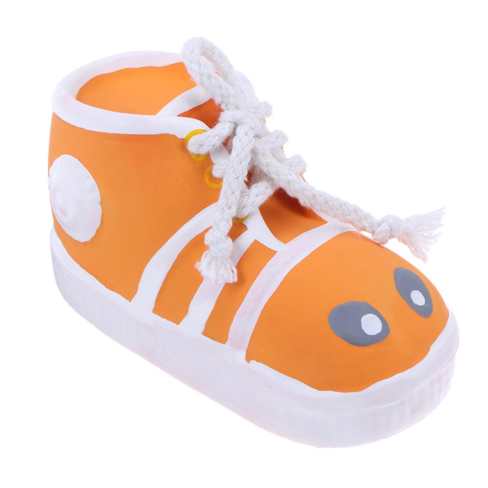 

Pet Dog Chew Latex Shoes Sound Bite-Resistant Interactive Training Toys, Orange, 501 Original