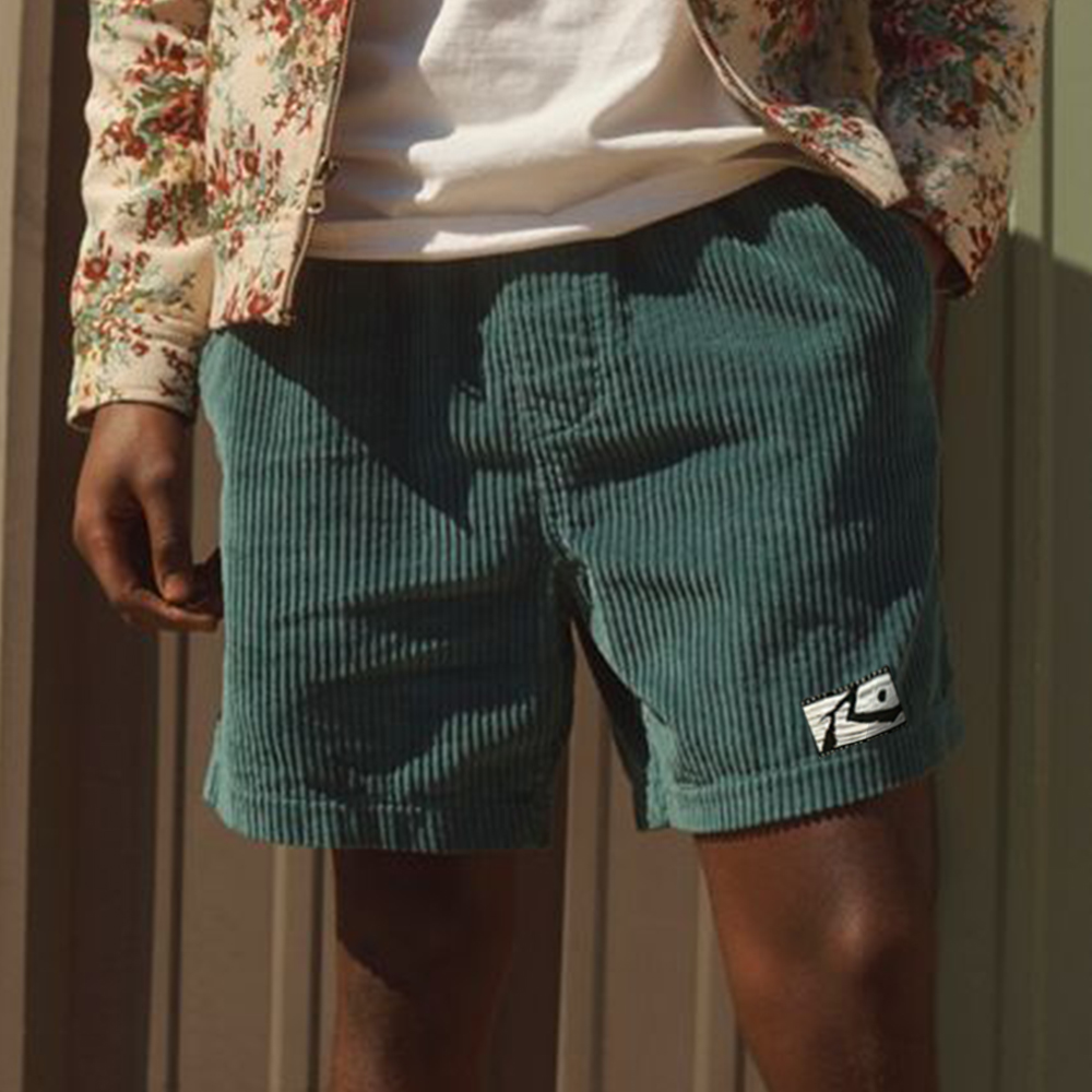 Men's Shorts Retro Surf Beach Shorts Daily Casual 5 Inch Shorts Dark Green / [blueesa] /