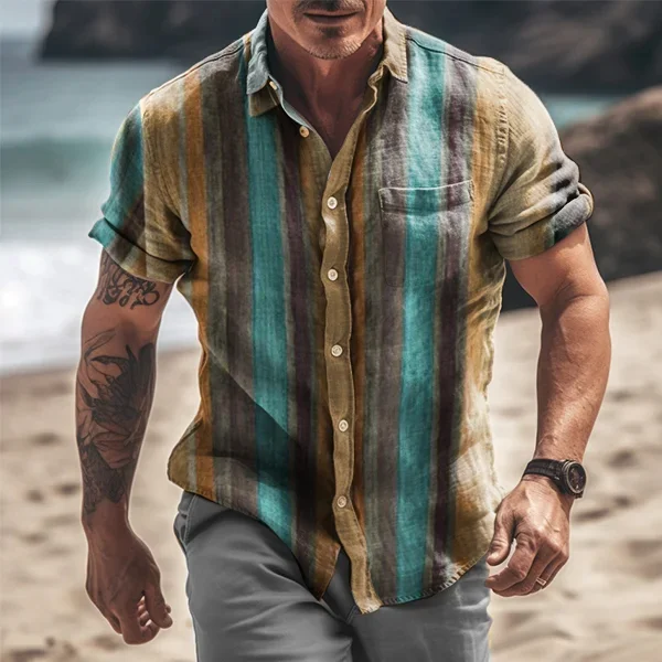 BrosWear Western Retro Stripes Shirt