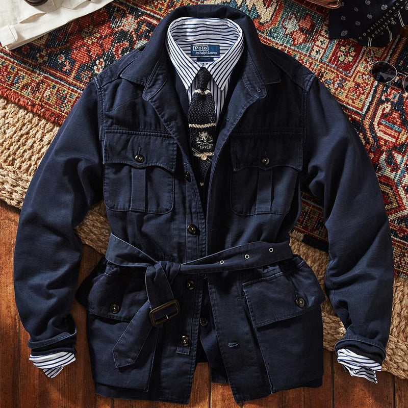 Modern Safari Twill Cotton Bomber Jacket