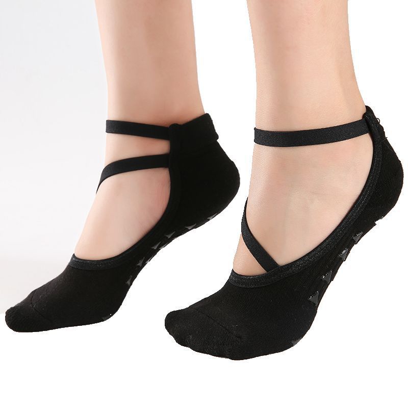 

Women Bandage Yoga Socks Anti-Slip Damping Pilate Ballet Women Cotton Socks, Black, 501 Original