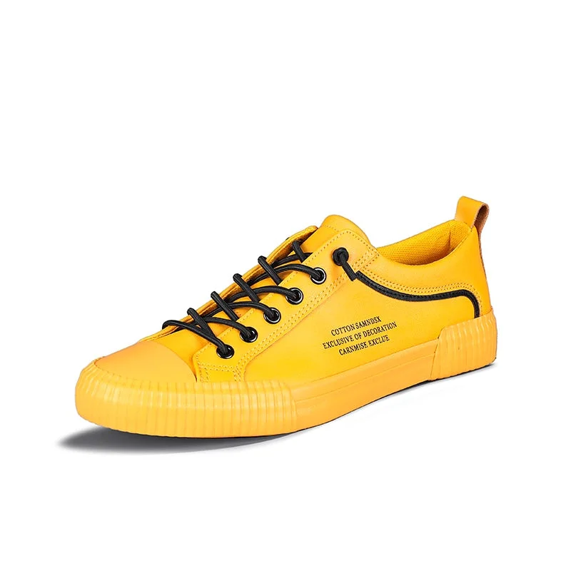 New Arrivals All-match Men Leather Casual Shoes Fashion Quality Comfort Male Footwear Soft Breathable Low Shoes Slip Resistant