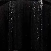 108" Black Seamless Premium Sequin Round Tablecloth
