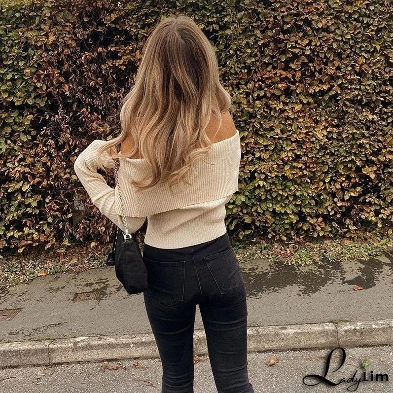 Sabina Off Shoulder Knitted Sweater