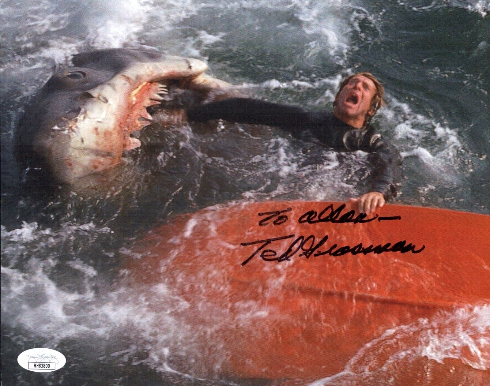 TED GROSSMAN Signed 8x10 Photo Poster painting JAWS GOONIES In-Person Autograph JSA COA Cert