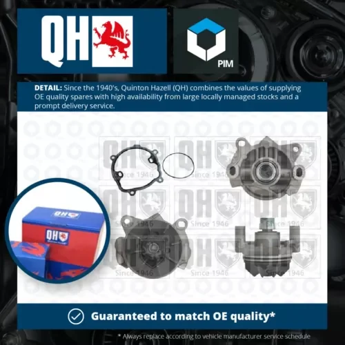 Water Pump QCP3520 Quinton Hazell Coolant 2101000QAD 4401595 4506045 9109595 New Parts