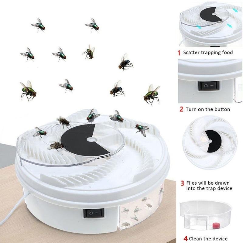 Rotate Insect Traps Fly Trap Electric USB Automatic Fly Catcher Trap Pest Reject Control Catcher Mosquito Flying Anti Killer